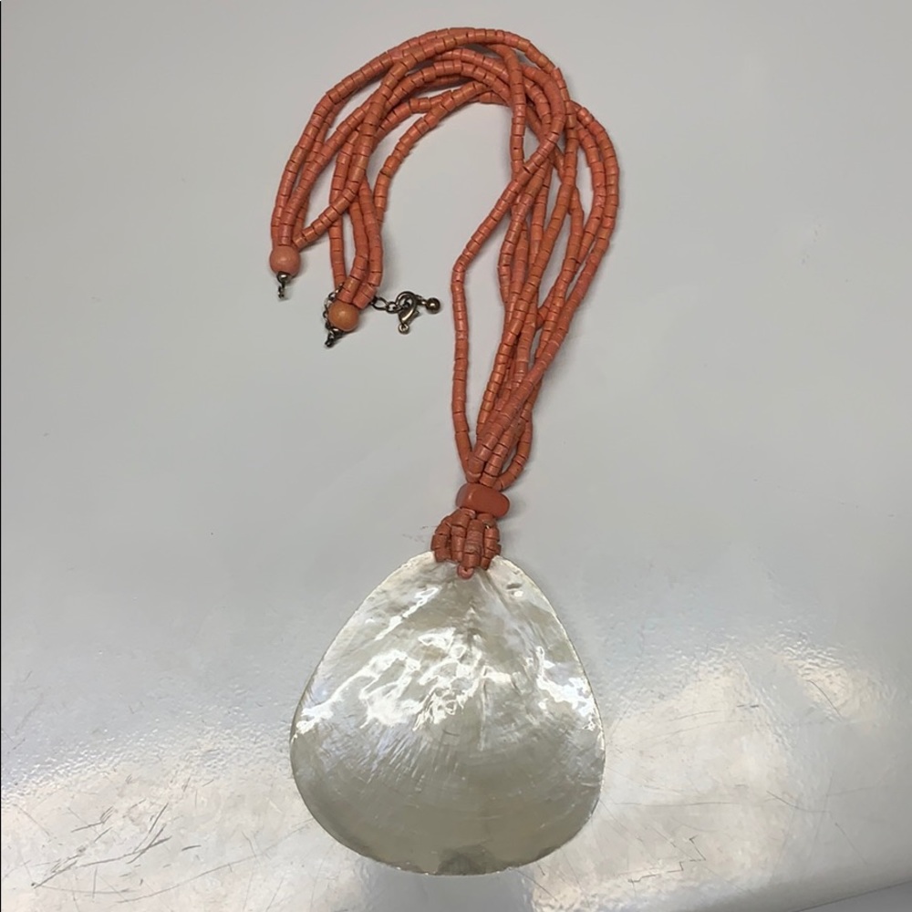 Handmade, antique shell necklace
